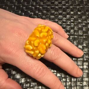 WAVYYAYA Handmade Kraft Mac + Cheese Ring, size 7 1/4